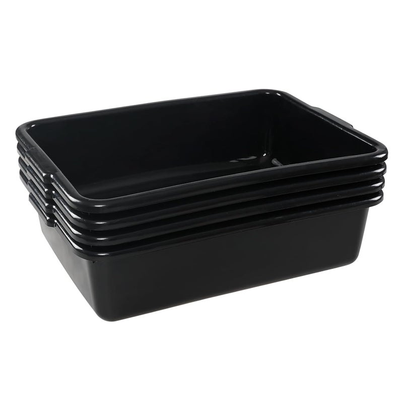 EudokkyNA 13 Liters Commercial Bus Tubs, 4 Packs Bus Tubs Box/Wash Basin Tub - Image 1